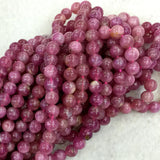 Pink Tourmaline Rubellite Round Beads for Jewelry Making