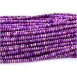 Purple Phosphosiderite Faceted Rondelle Beads Jewelry Making Natural Gemstones