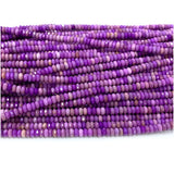 Purple Phosphosiderite Faceted Rondelle Beads Jewelry Making Natural Gemstones