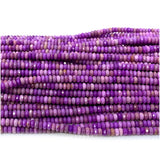Purple Phosphosiderite Faceted Rondelle Beads Jewelry Making Natural Gemstones