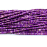 Purple Phosphosiderite Faceted Rondelle Beads Jewelry Making Natural Gemstones