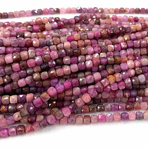 Red Ruby Natural DIY Necklace Bracelets Earrings Crystal Gemstones