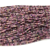 Red Ruby Spinel Edge Cube Faceted Beads for Jewelry Making