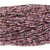 Red Ruby Spinel Edge Cube Faceted Beads for Jewelry Making