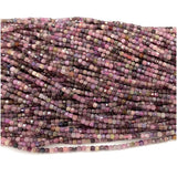 Red Ruby Spinel Edge Cube Faceted Beads for Jewelry Making