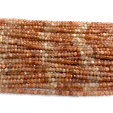 Sanidine Sunstone Faceted Rondelle Beads for Jewelry Making