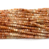 Sanidine Sunstone Faceted Rondelle Beads for Jewelry Making