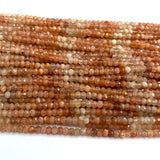 Sanidine Sunstone Faceted Rondelle Beads for Jewelry Making