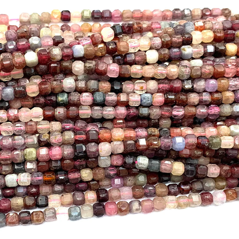 Spinel Natural Stones Charms Gemstones DIY Jewelry Cube Beads