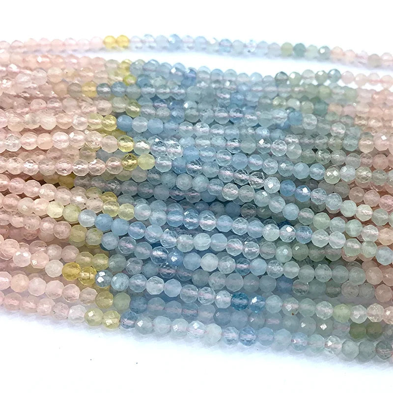 Round Faceted Tourmaline Spinels Ruby Sapphire Beads 4mm