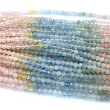 Round Faceted Tourmaline Spinels Ruby Sapphire Beads 4mm
