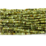 Tsavorite Green Garnet Cube Small Beads Natural Gemstones