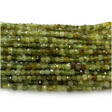 Tsavorite Green Garnet Cube Small Beads Natural Gemstones