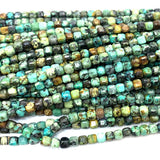 Turquoise Natural Stones Charms Necklace Bracelets Earrings Cube Beads