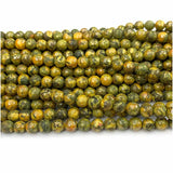 Yellow Anglesite Round Beads for Jewelry Making Gemstones DIY Necklace