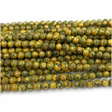 Yellow Anglesite Round Beads for Jewelry Making Gemstones DIY Necklace