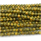 Yellow Anglesite Round Beads for Jewelry Making Gemstones DIY Necklace