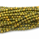 Yellow Anglesite Round Beads for Jewelry Making Gemstones DIY Necklace