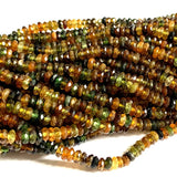 Yellow Green Tourmaline Natural Stones Gemstones Rondelle Beads