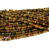 Yellow Green Tourmaline Natural Stones Gemstones Rondelle Beads