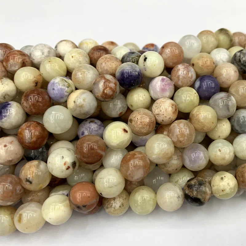 Yellow Purple Opal Round Crystal Beads for Jewelry Making
