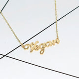 Vegan Necklace Customizable Letters Vegan Jewelry for Women