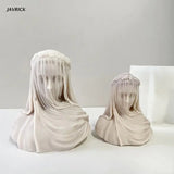 Veiled Woman Silicone Candle Mold Aromatherapy Plaster Epoxy Mould