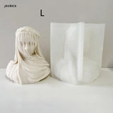 Veiled Woman Silicone Candle Mold Aromatherapy Plaster Epoxy Mould