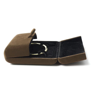 Brown Ring Earring Jewellery Packaging with Secret Button