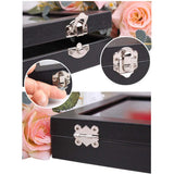 Velvet 12 Grid Jewelry Tray Box Removable Display Case Organizer