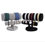 Velvet 2 Bars Jewelry Bracelet Organizer Stand Holder