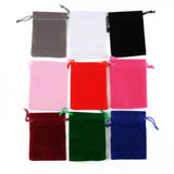 10Pcs Velvet Drawstring Pouches Jewelry Gift Display Bags Flannel Sachet