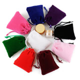 10Pcs Velvet Drawstring Pouches Jewelry Gift Display Bags Flannel Sachet