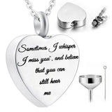 Velvet Bag Heart Cremation Urn Necklace for Ashes