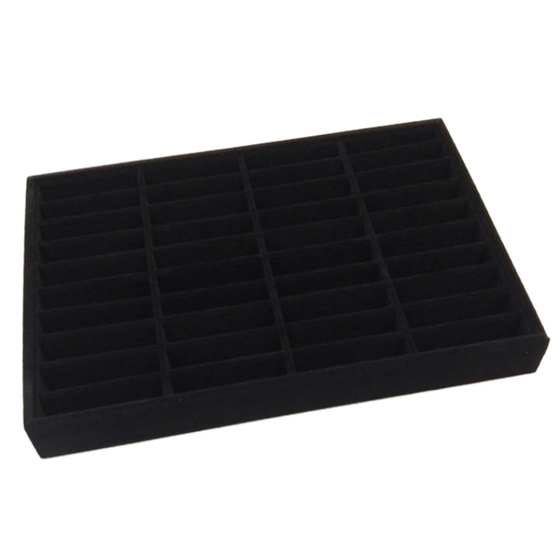 Velvet Bangle Tray With 40 Slot Inserts for Jewelry Storage