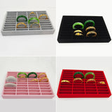 Velvet Bangle Tray With 40 Slot Inserts for Jewelry Storage