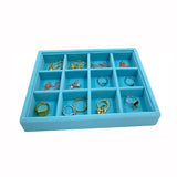 Velvet Jewelry Display Tray - Earrings Watch Pendant Holder Plate