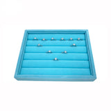 Velvet Jewelry Display Tray - Earrings Watch Pendant Holder Plate