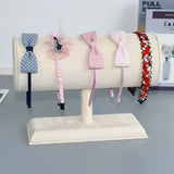 Velvet Bracelet Chain Watch T-Bar Rack Jewelry Hard Display Stand Holder Gray