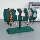 Velvet Bracelet Chain Watch T-Bar Rack Jewelry Hard Display Stand Holder Gray