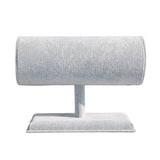 Velvet Bracelet Chain Watch T-Bar Rack Jewelry Hard Display Stand Holder Gray