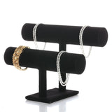 Velvet Bracelet Chain Watch T-Bar Rack Jewelry Organizer