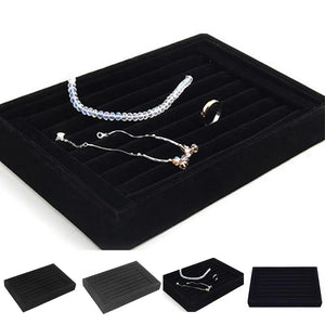 Velvet Jewelry Storage Display Box Tray Case Insert Display Ring Earring