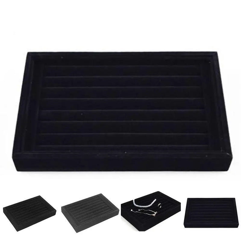 Velvet Jewelry Storage Display Box Tray Case Insert Display Ring Earring