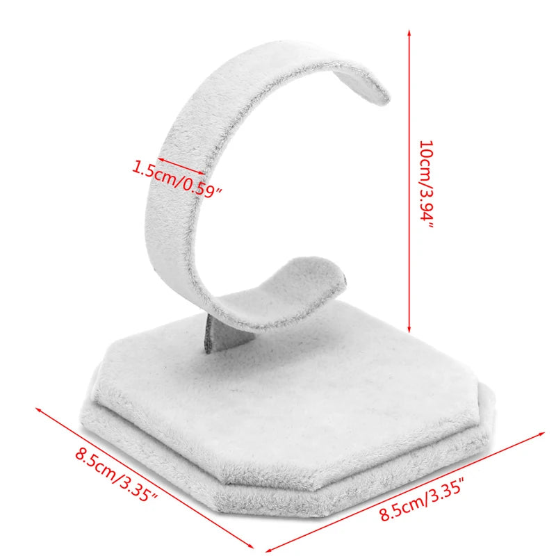 Velvet C Type Jewelry Bracelet Bangle Watch Display Rack Stand Holder