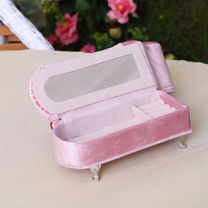 Velvet Jewelry Box Organizer for Rings Earrings Necklace