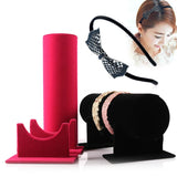 Velvet Detachable Headband Hair Hoop Hair Clasp Display Stand Rack