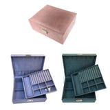 Velvet Double Layer Jewelry Storage Display Box Organizer