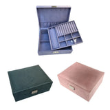 Velvet Double Layer Jewelry Storage Display Box Organizer
