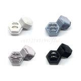 Hexagon Velvet Double Ring Box for Wedding Ceremony